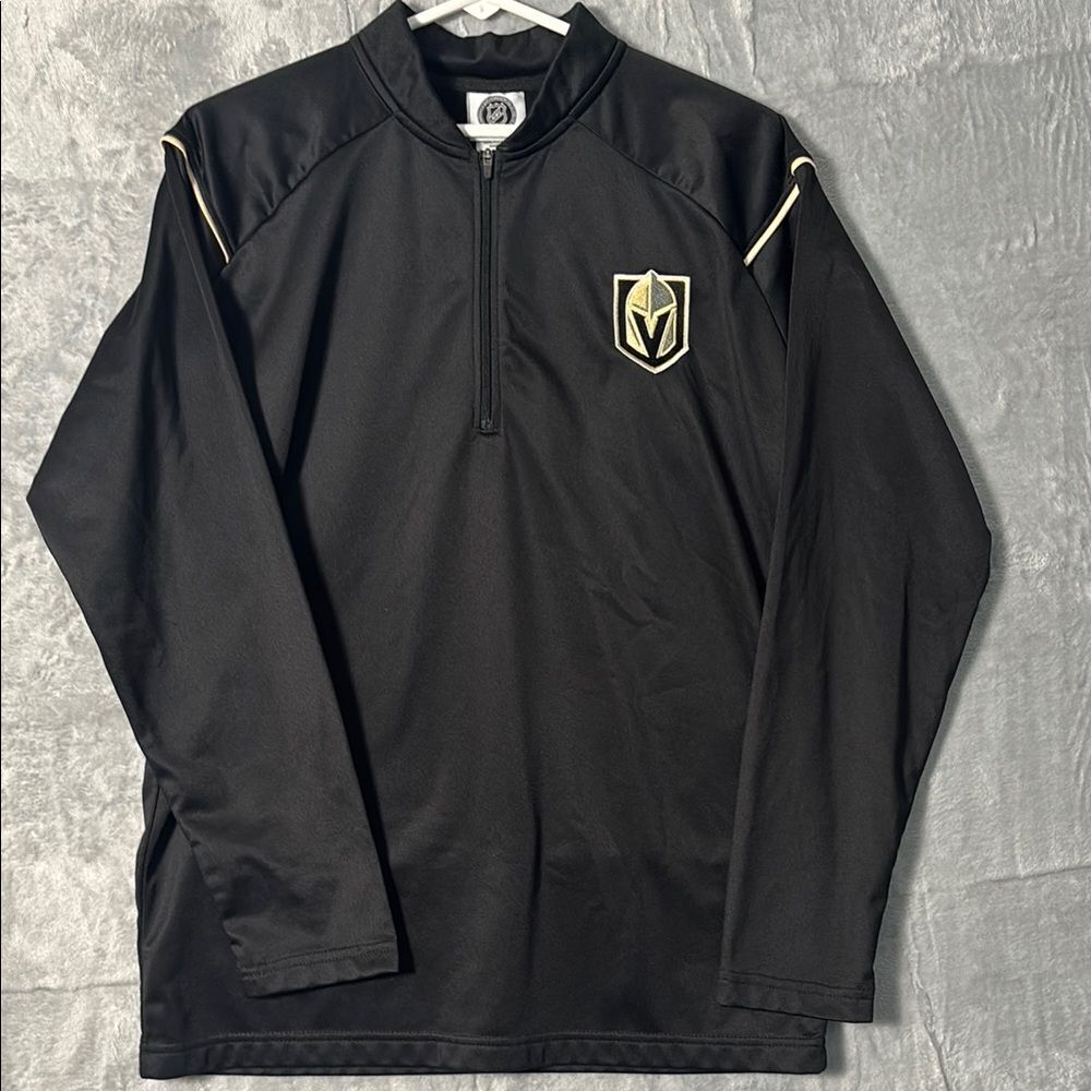 NHL Las Vegas Golden Knights Black 1/4 Zip Jacket Size Medium